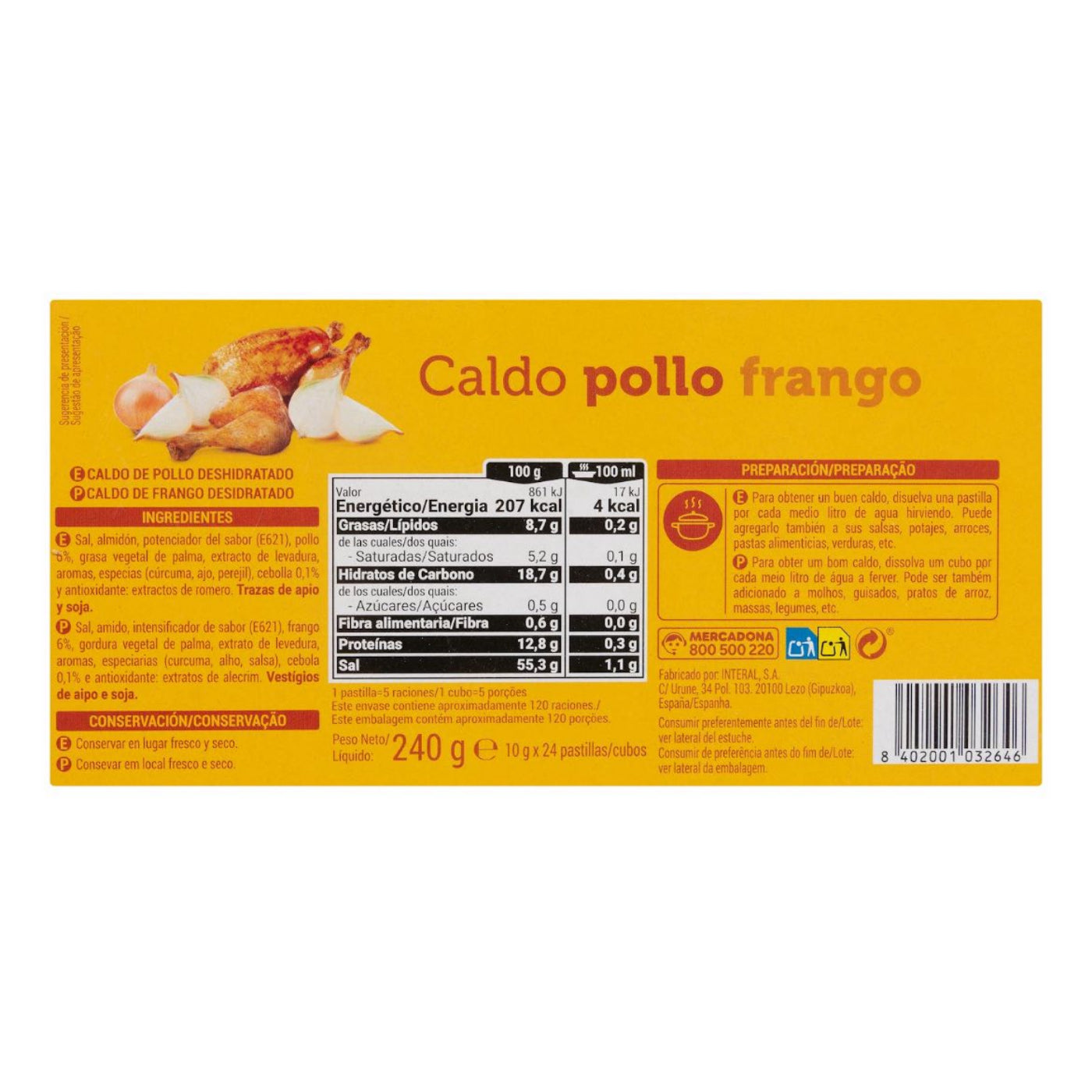 Csirkehúsleves kocka