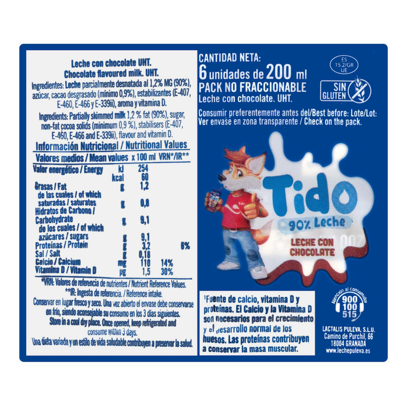 Csokoládés tejturmix 90% tejjel 6x200ml Puleva