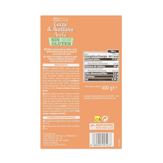 Gabonapelyhek kakaó- és mogyorókrémmel, gluténmentes