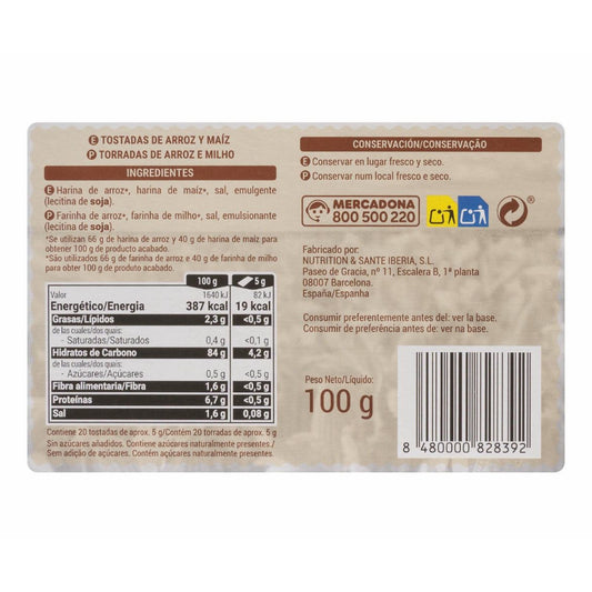 Glutén- és tejmentes rizs- és kukorica toast szeletek