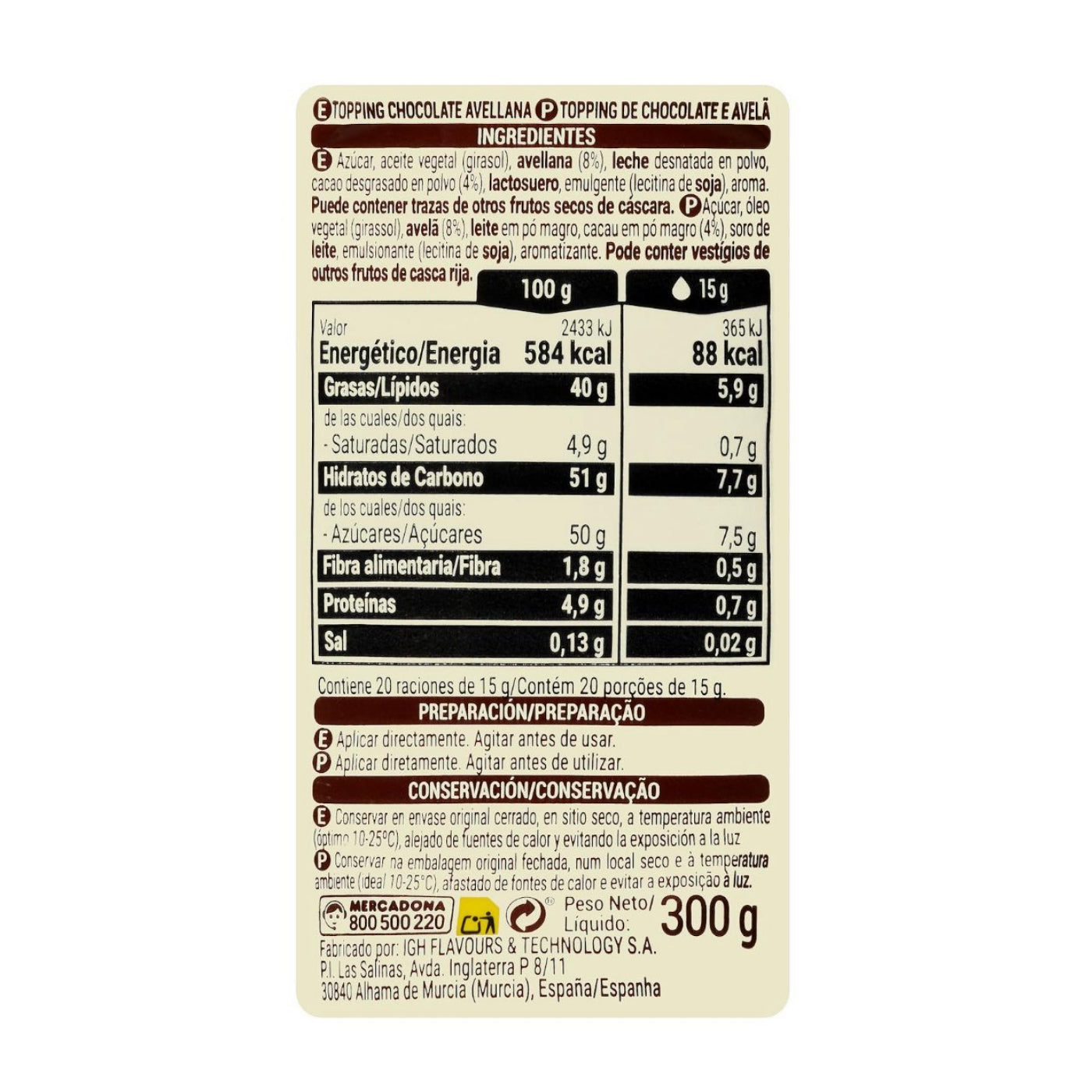 Csokoládés-mogyorós öntet