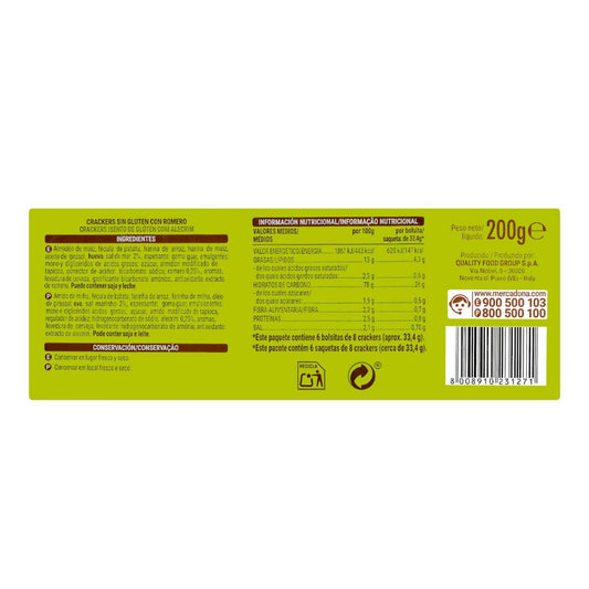 Gluténmentes kréker keksz rozmaringgal