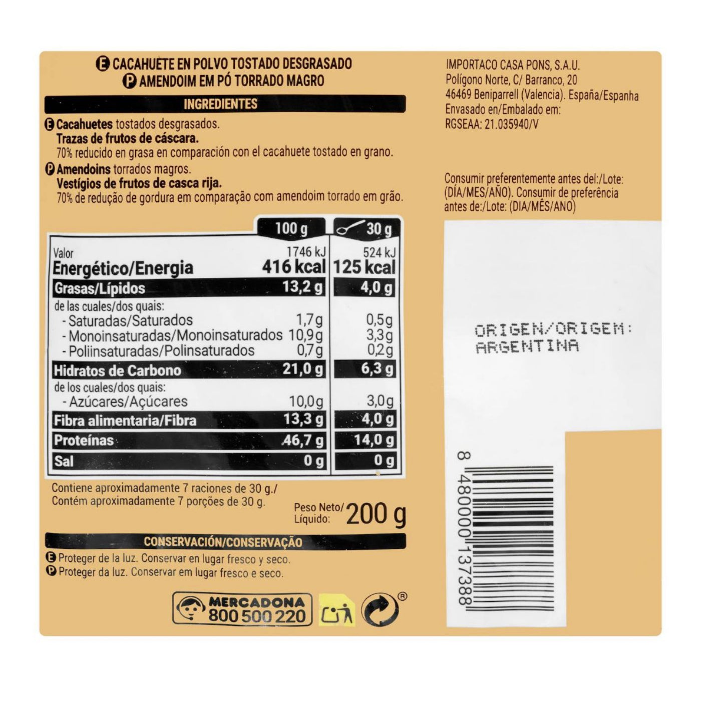 Gluténmentes mogyorópor