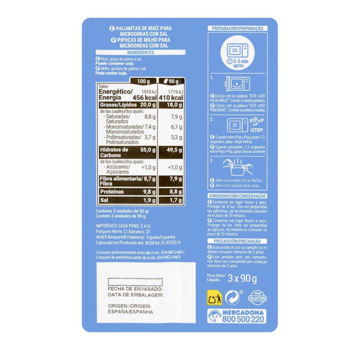 Mikrós popcorn sós