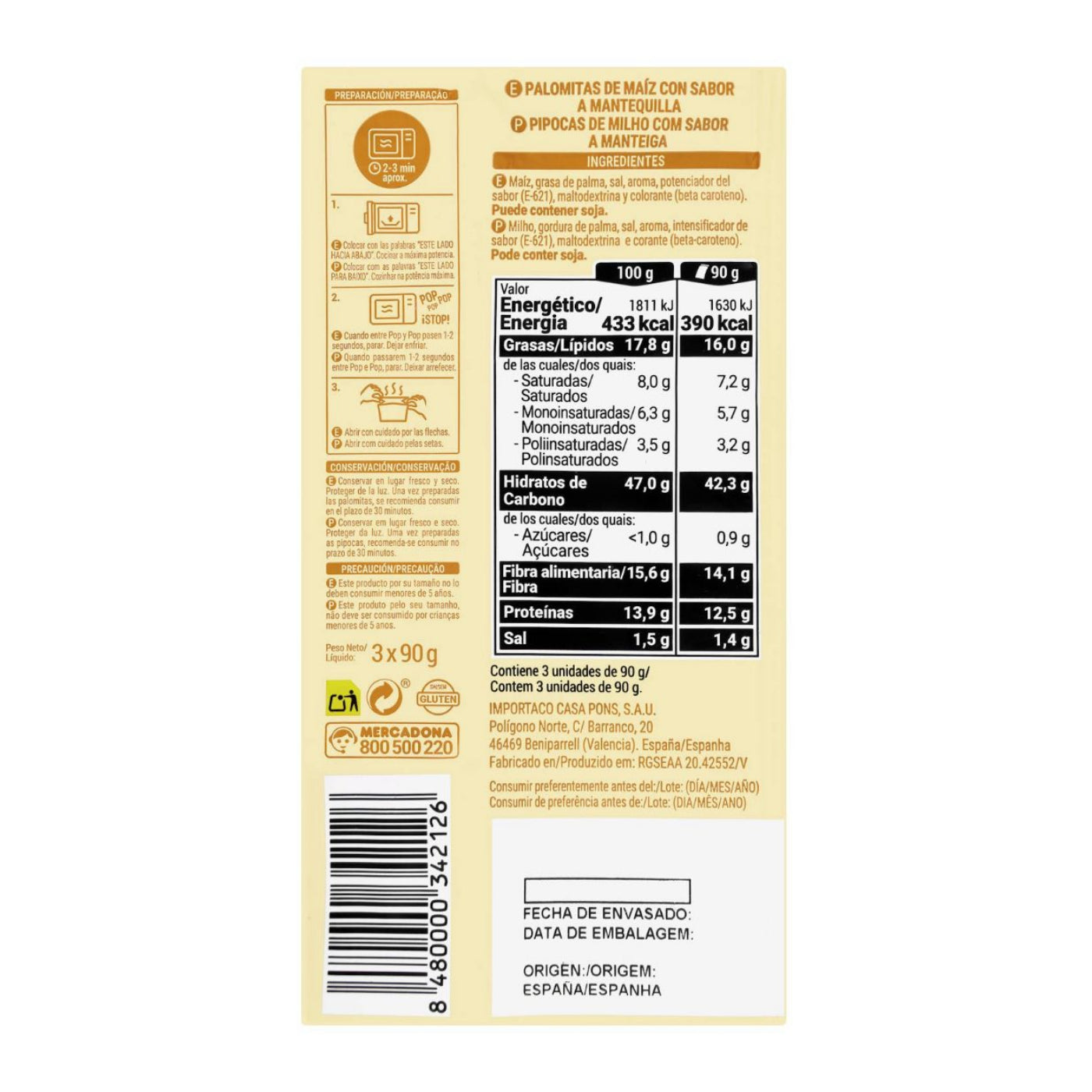 Mikrós popcorn vajas