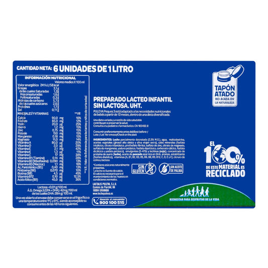 Növekedést támogató tejkeverék 12–36 hónaposoknak 6x1L Puleva