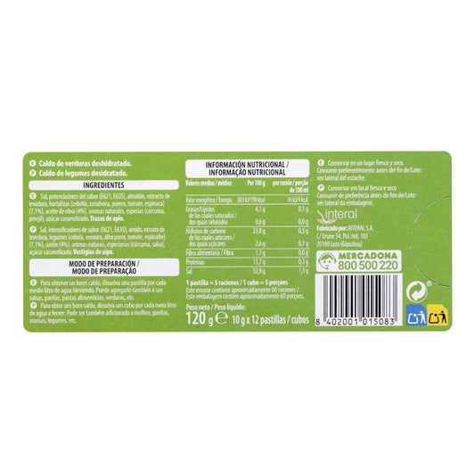 Zöldségleves kocka