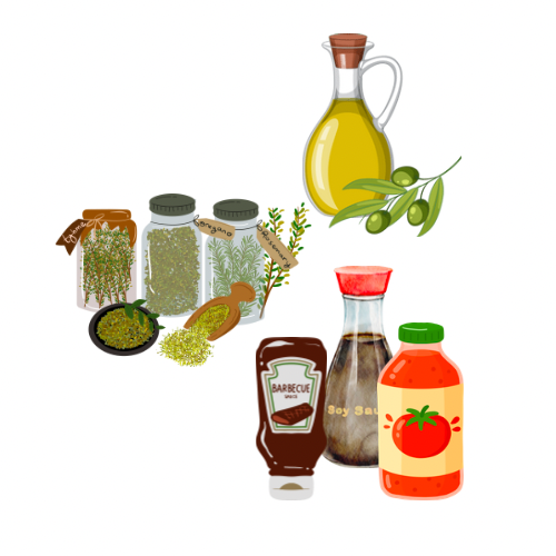 Olajok, fűszerek, szószok