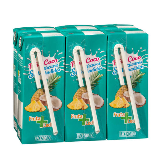 Ananászos-kókuszos gyümölcsös tejital 6x200ml – hozzáadott cukor nélkül Hacendado