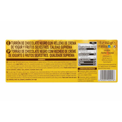 Étcsokoládés nugát joghurttal és erdei gyümölcsökkel