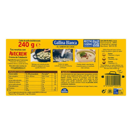 Gallina Blanca Avecrem csirkehúsleves kocka