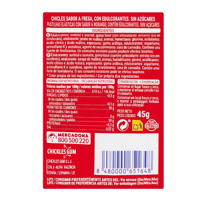 Glutén- és cukormentes epres rágógumi