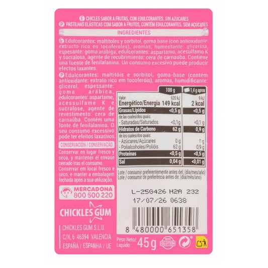 Glutén- és cukormentes original rágógumi