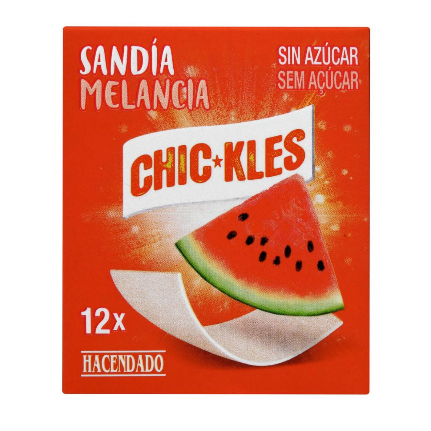 Glutén- és cukormentes görögdinnye  ízű laprágógumi