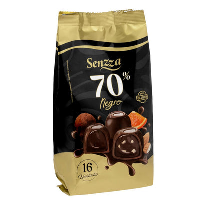70%-os étcsokoládéból készült bonbon válogatás 180g Senzza