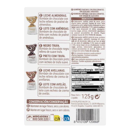 Bonbon válogatás hozzáadott cukor nélkül 125g Senzza