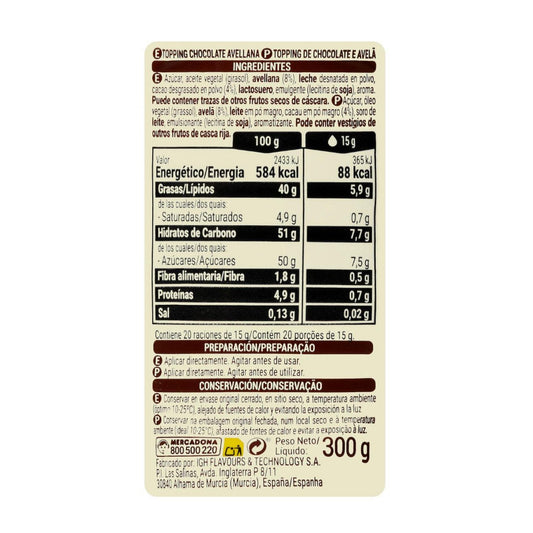 Csokoládés-mogyorós öntet