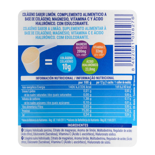 Hidrolizált kollagén italpor magnèziummal, hialuronsavval és C-vitaminnal