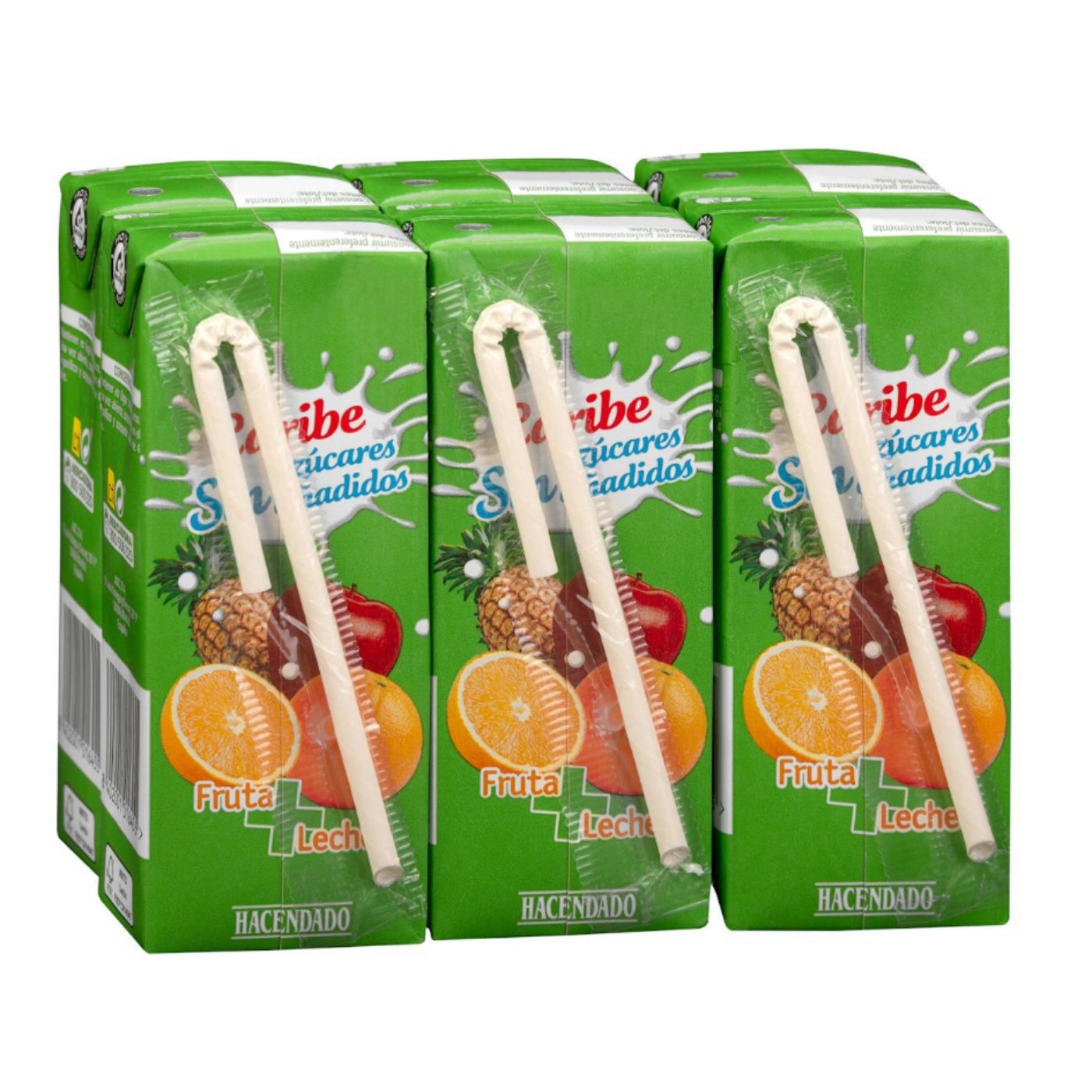 Karibi gyümölcsös tejital 6x200ml – hozzáadott cukor nélkül Hacendado