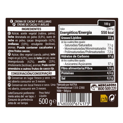 Két színű kakaó- és mogyorókrém