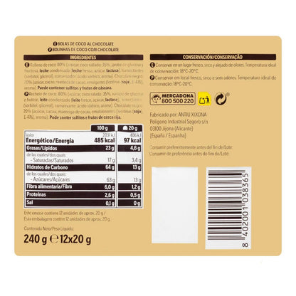 Kókuszos csokoládé golyók