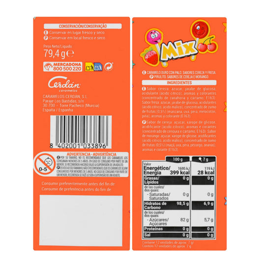 Nyalóka mix cseresznye- és eperízű