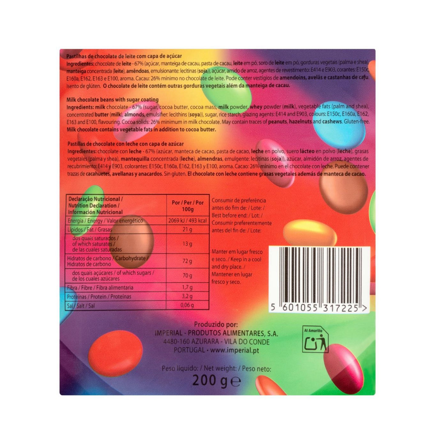 Tejcsokoládé drazsé cukormázzal