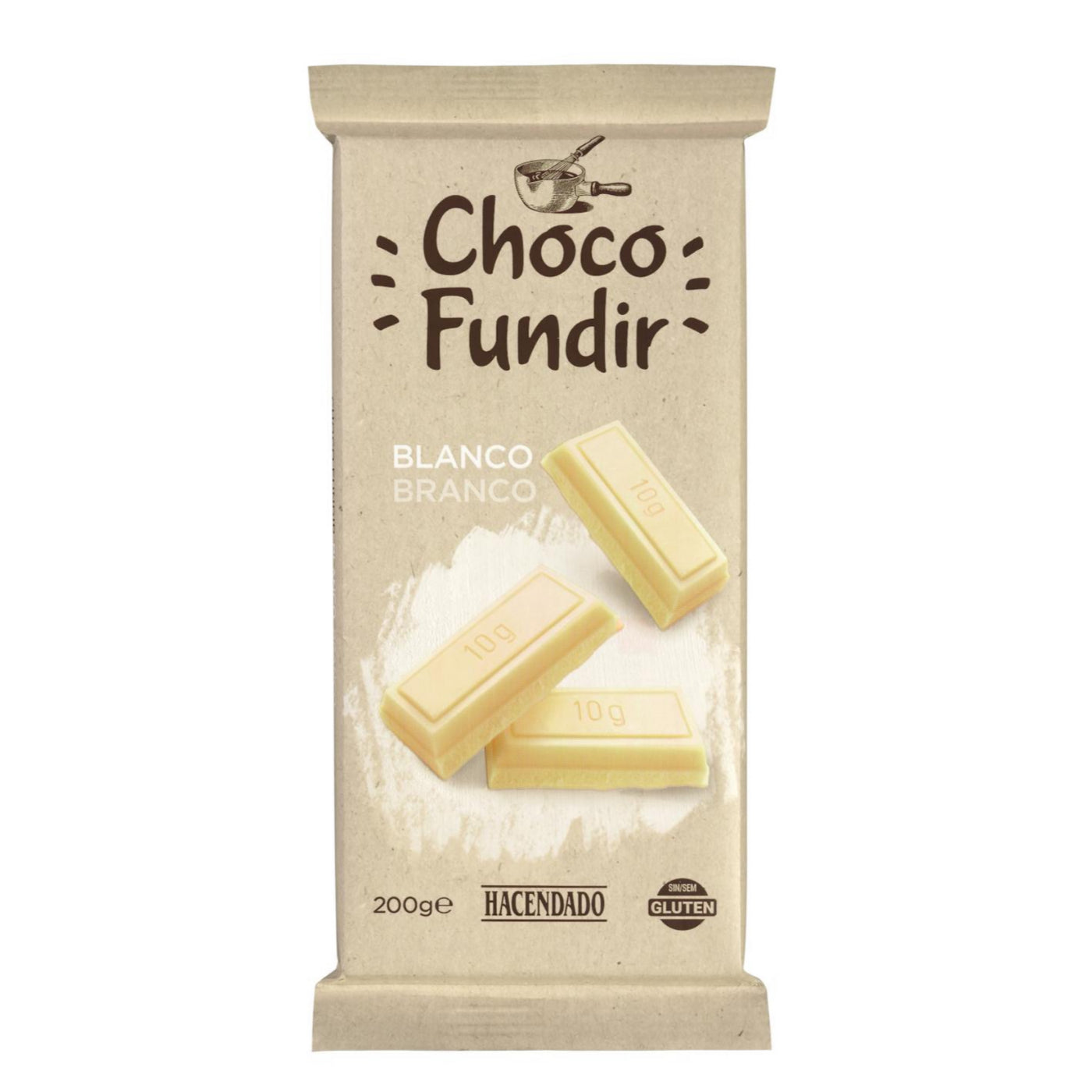 Sütéshez és olvasztáshoz fehércsokoládé 200g Hacendado