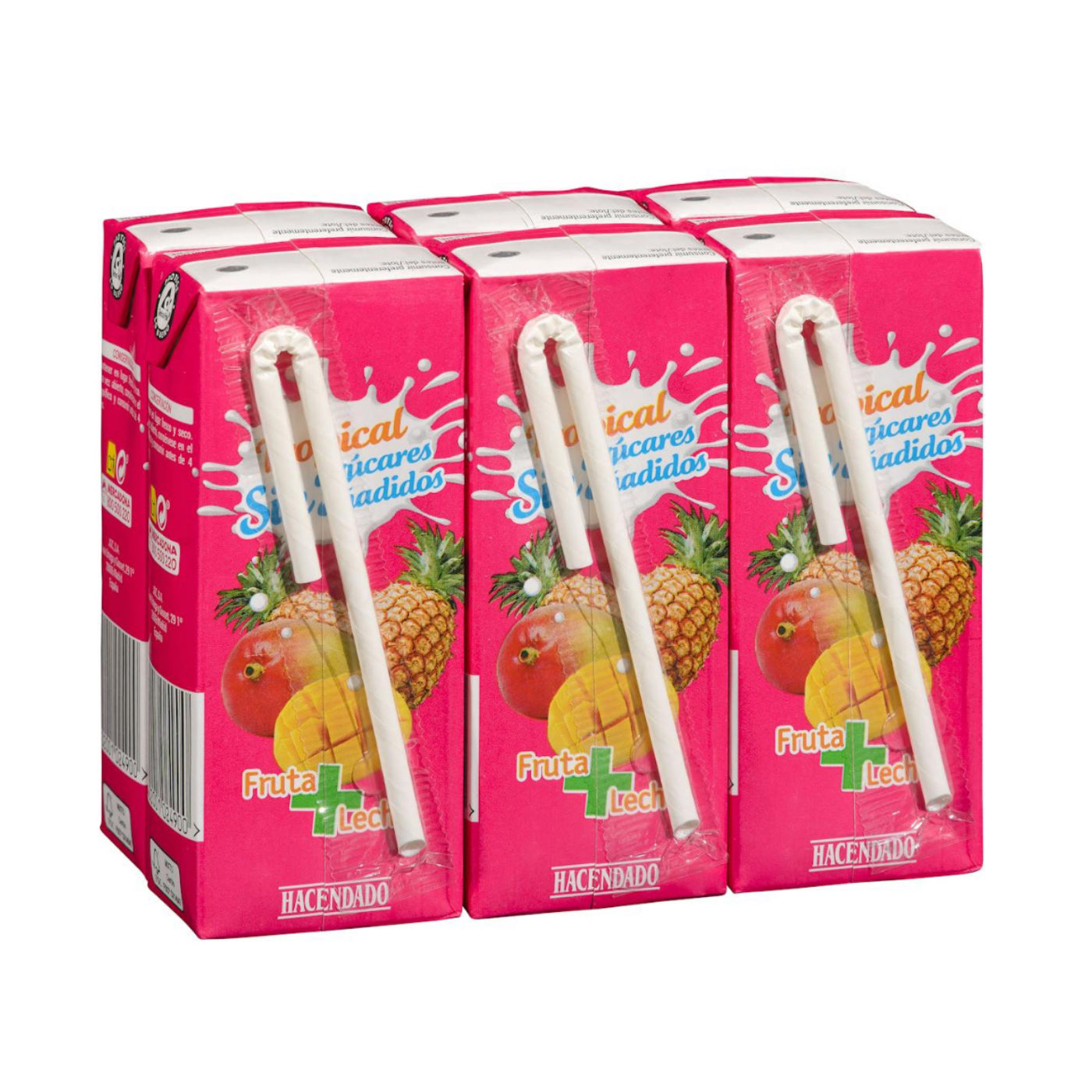 Trópusi gyümölcsös tejital 6x200ml – hozzáadott cukor nélkül Hacendado